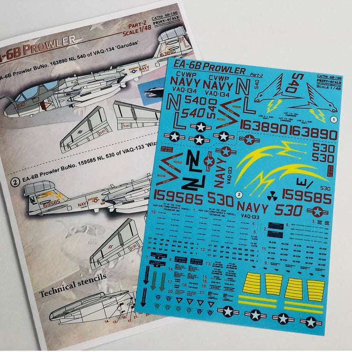 Print Scale 48-196 Decal EA-6 Prowler Part 2 Scale 1:48 for Aircraft Plastic model kit