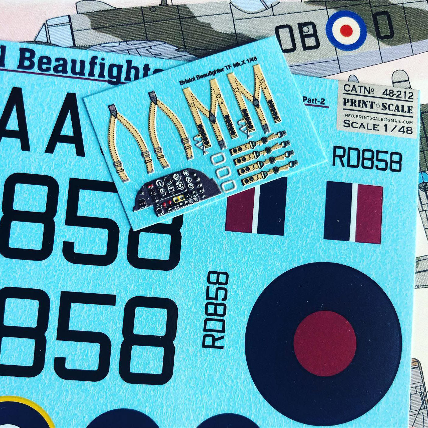 Print Scale 48-211 Decal 1:48 Beaufighter Mk.X Part 1 (with 3D decal Instrument panel)