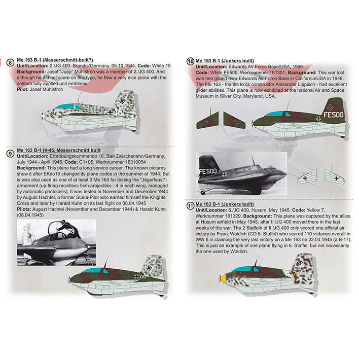 Print Scale 48-216 Decal Messerschmitt ME-163 B Komet Scale 1:48 for Aircraft Plastic model kit