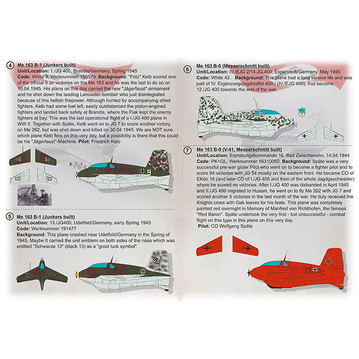 Print Scale 48-216 Decal Messerschmitt ME-163 B Komet Scale 1:48 for Aircraft Plastic model kit