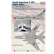 Print Scale 48-237 Decal North American F-100 Super Sabre Part 1 Scale 1:48 for Aircraft Plastic model kit