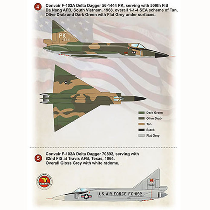 Print Scale 48-242 Decal Convair F-102 Delta Dagger Part 1 Scale 1:48 for Aircraft Plastic model kit