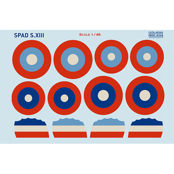 Print Scale 48-244 Decal SPAD Xlll Part 1  Scale 1:48 for Aircraft Plastic model kit