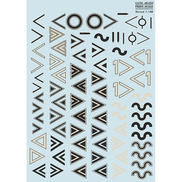 Print Scale 48-253 Decal Luftwaffe 1940-45 insignia, Winkel. Part 2 Scale 1:48 for Aircraft Plastic model kit