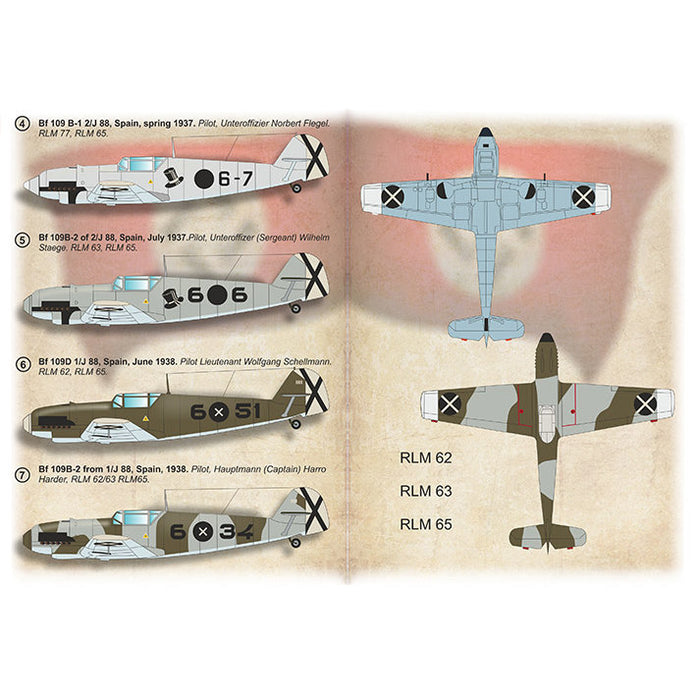 Print Scale 48-267 Decal Messerschmitt Bf-109 B/D Spanish War Part 2  Scale 1:48 for Aircraft Plastic model kit