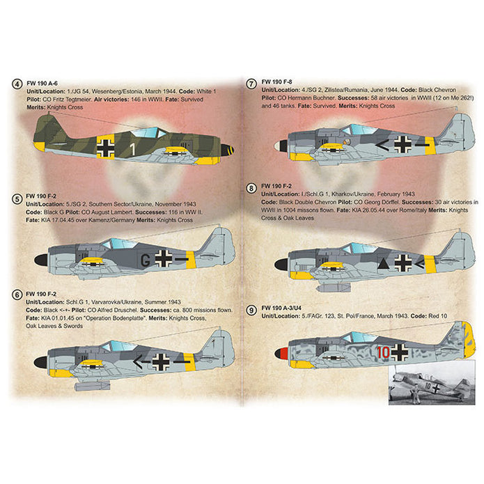 Print Scale 48-281 Decal FW 190 A-3, A-4, A-5, A-6, F & Recon Part 1 Scale 1:48 for Aircraft Plastic model kit