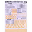 Print Scale 72-001 Decal 1:72 Technical inscriptions and marks of airbombs USAF, The second world war and Korea