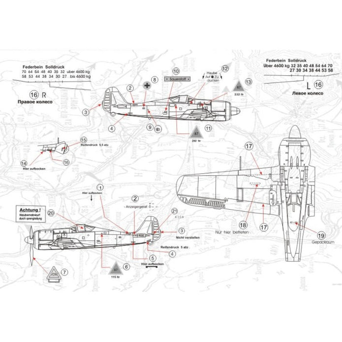 Print Scale 72-002 Decal Focke-Wulf FW 190 A2-A9 Scale 1:72 for Aircraft Plastic model kit