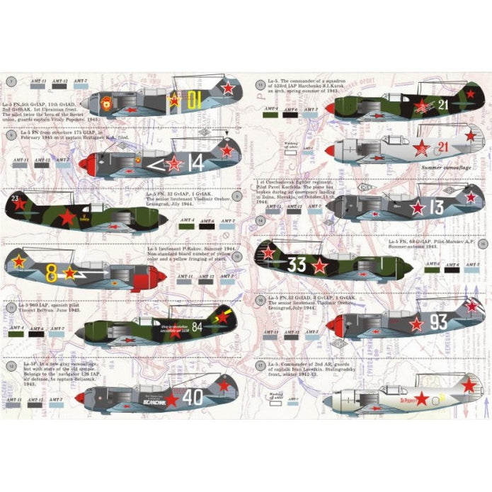 Print Scale 72-011 Decal La-5 Scale 1:72 for Aircraft Plastic model kit