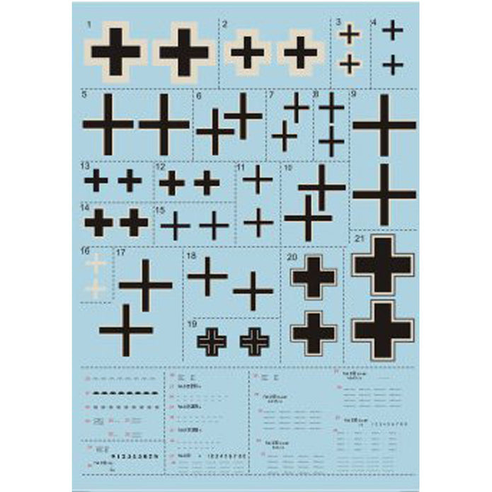 Print Scale 72-024 Decal Fokker D VII Part 1 The complete set 4 leaf Scale 1:72 for Aircraft Plastic model kit