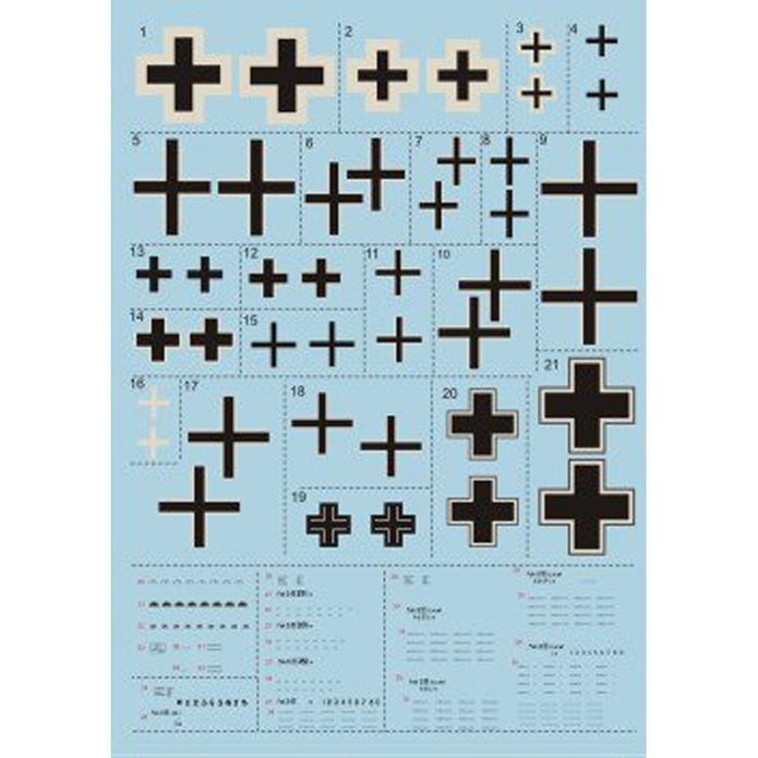 Print Scale 72-025 Decal Fokker D VII Part 2 The complete set 3 leaf Scale 1:72 for Aircraft Plastic model kit