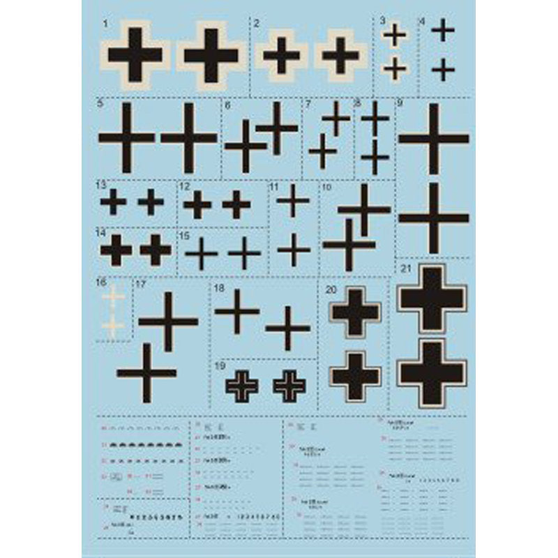 Print Scale 72-025 Decal Fokker D VII Part 2 The complete set 3 leaf Scale 1:72 for Aircraft Plastic model kit