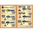 Print Scale 72-025 Decal Fokker D VII Part 2 The complete set 3 leaf Scale 1:72 for Aircraft Plastic model kit