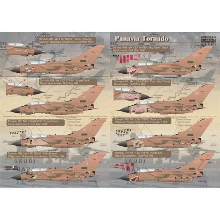 Print Scale 72-040 Decal Panavia Tornado Scale 1:72 for Aircraft Plastic model kit