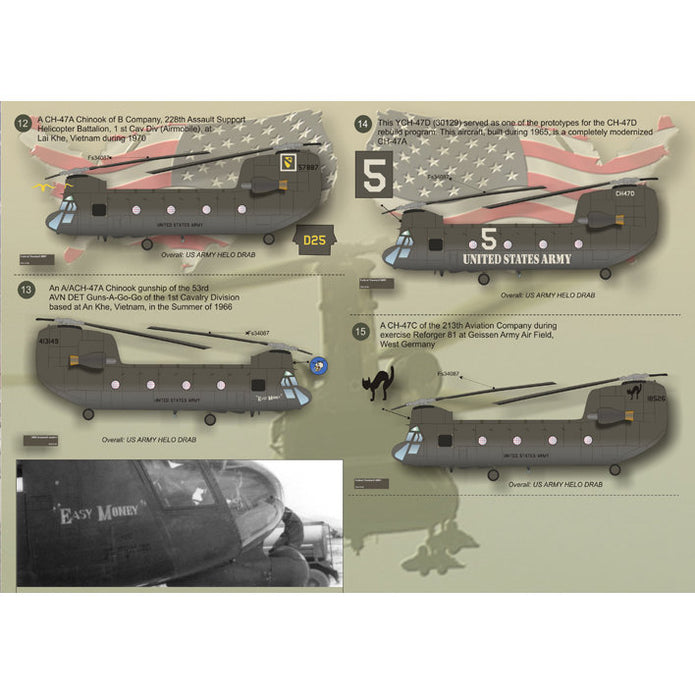 Print Scale 72-041 Decal CH-47 Chinook Scale 1:72 for Helicopter Plastic model kit