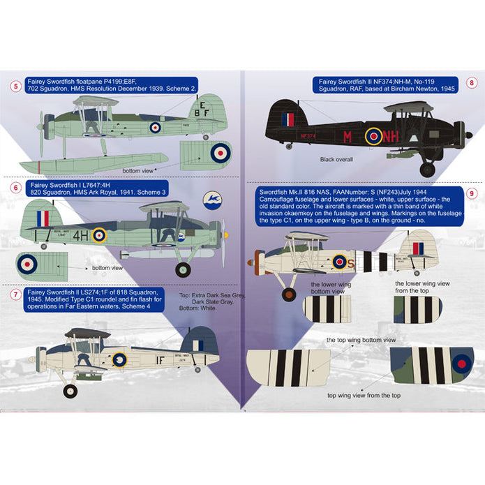 Print Scale 72-043 Decal Fairey Swordfish The complete set 2 leaf Scale 1:72 for Aircraft Plastic model kit