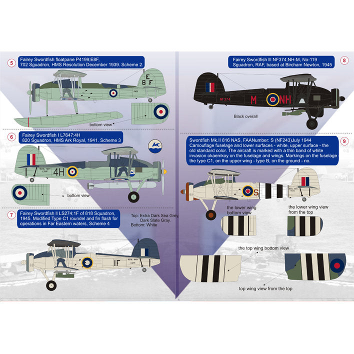 Print Scale 72-043 Decal Fairey Swordfish The complete set 2 leaf Scale 1:72 for Aircraft Plastic model kit