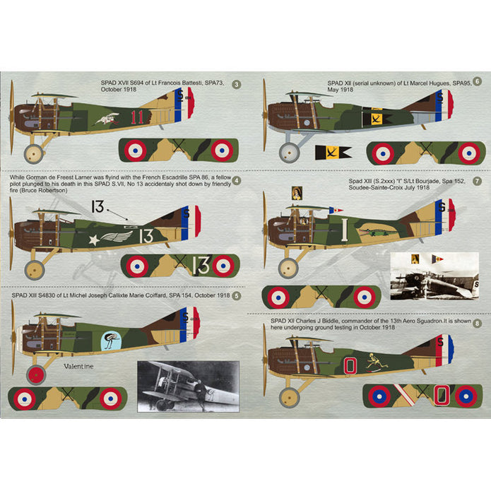 Print Scale 72-046 Decal Spad VII-XVII Scale 1:72 for Aircraft Plastic model kit