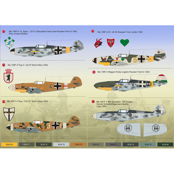 Print Scale 72-049 Decal Messershmit Me 109 F4 Luftwaffe Scale 1:72 for Aircraft Plastic model kit