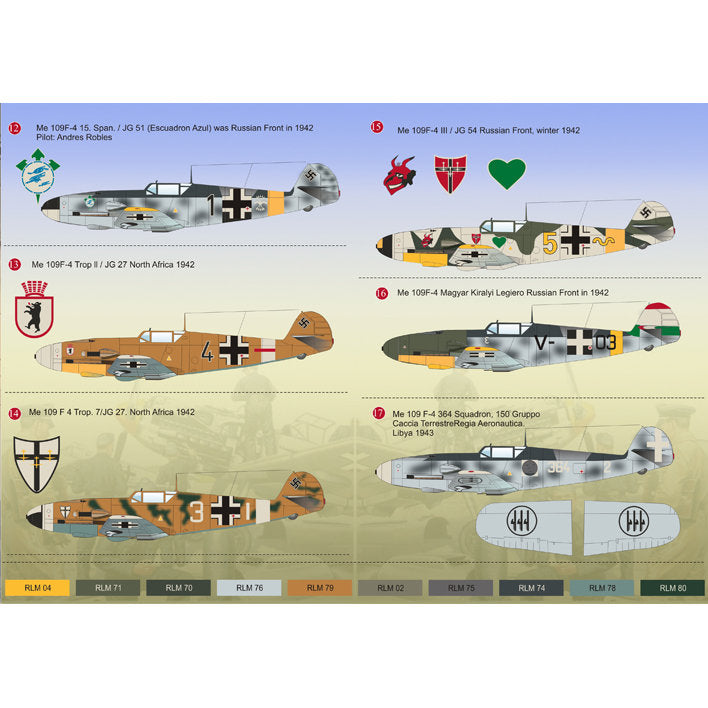 Print Scale 72-049 Decal Messershmit Me 109 F4 Luftwaffe Scale 1:72 for Aircraft Plastic model kit