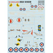 Print Scale 72-050 Decal De Havilland Sea Vixen The complete set 2 leaf Scale 1:72 for Aircraft Plastic model kit