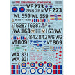 Print Scale 72-051 Decal DE Havilland Vampire One seaters Scale 1:72 for Aircraft Plastic model kit