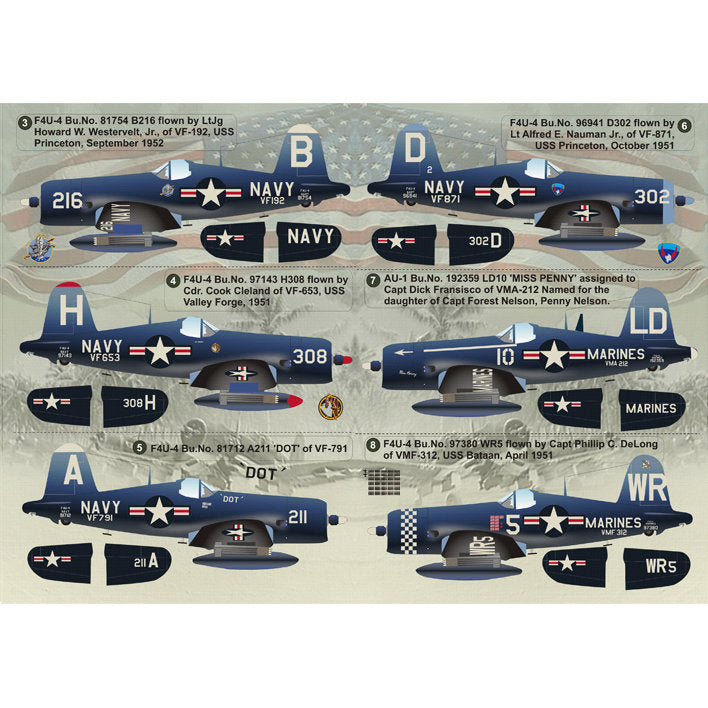 Print Scale 72-052 Decal F4U Corsair Of The Korean War Scale 1:72 for Aircraft Plastic model kit