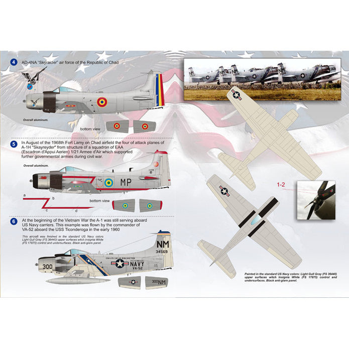 Print Scale 72-055 Decal Skyraider Scale 1:72 for Aircraft Plastic model kit