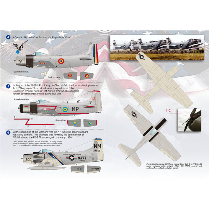 Print Scale 72-055 Decal Skyraider Scale 1:72 for Aircraft Plastic model kit