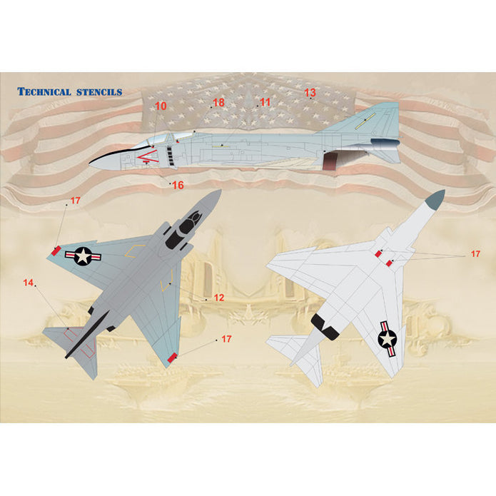 Print Scale 72-058 Decal US NAVY F-4 Phantom Mig Killers Part 1 Scale 1:72 for Aircraft Plastic model kit
