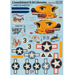 Print Scale 72-060 Decal B-24 Liberator Part 1 Scale 1:72 for Aircraft Plastic model kit