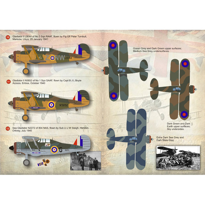Print Scale 72-062 Decal Gloster Gladiator Part 1 Scale 1:72 for Aircraft Plastic model kit
