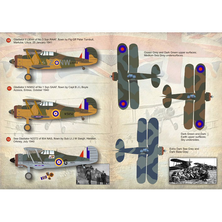 Print Scale 72-062 Decal Gloster Gladiator Part 1 Scale 1:72 for Aircraft Plastic model kit
