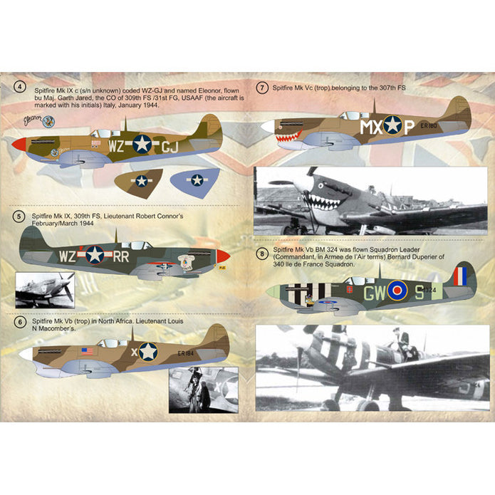 Print Scale 72-064 Decal American Spitfire Scale 1:72 for Aircraft Plastic model kit