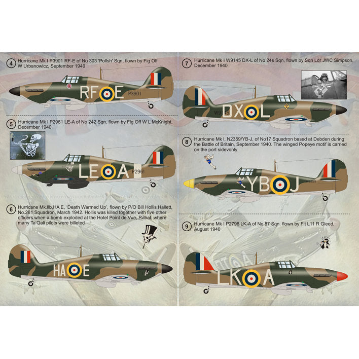 Print Scale 72-065 Decal Hawker Hurricane MK I Scale 1:72 for Aircraft Plastic model kit