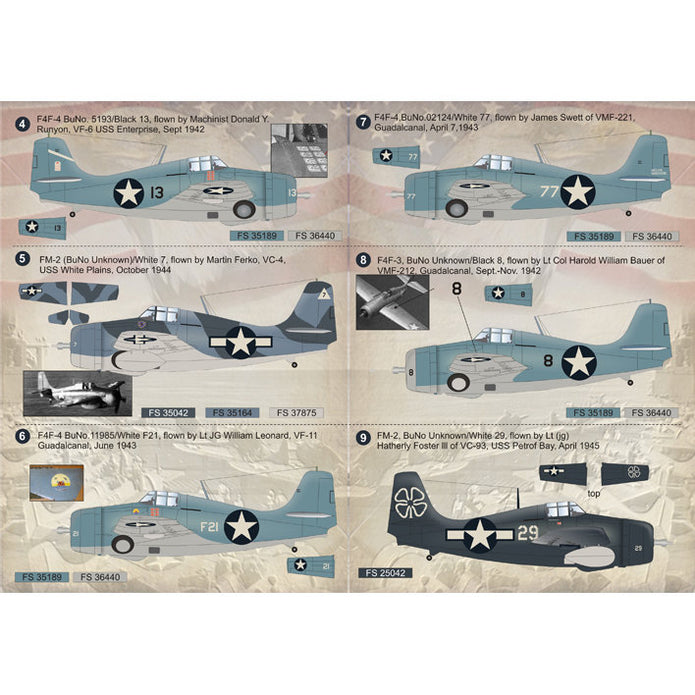 Print Scale 72-066 Decal Wildcat and Martlet Aces Scale 1:72 for Aircraft Plastic model kit