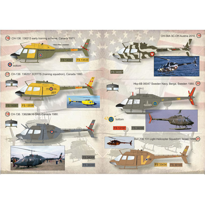 Print Scale 72-070 Decal OH-58 KIOWA Helicopter Scale 1:72 for Helicopter Plastic model kit
