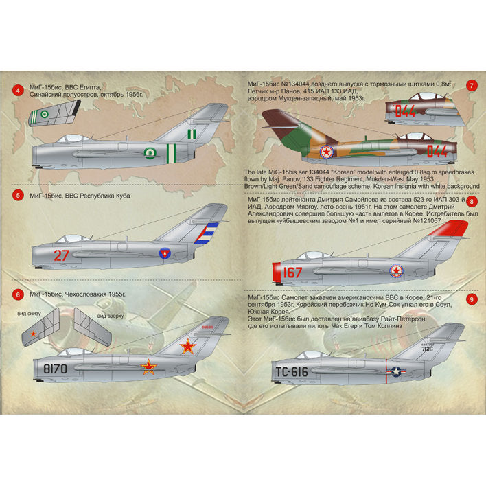 Print Scale 72-076 Decal Mig-15 Scale 1:72 for Aircraft Plastic model kit