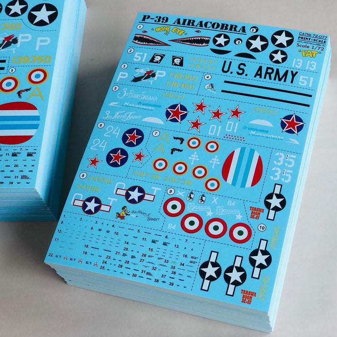 Print Scale 72-077 Decal Р-39 Airacobra Scale 1:72 for Aircraft Plastic model kit