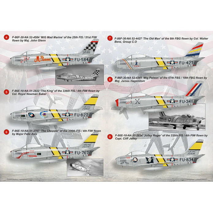Print Scale 72-079 Decal F-86E Sabre The complete set 2 leaf Scale 1:72 for Aircraft Plastic model kit
