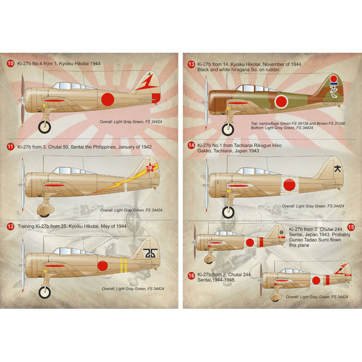 Print Scale 72-080 Decal Nakajima Ki-27 Nate Scale 1:72 for Aircraft Plastic model kit