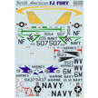 Print Scale 72-083 Decal North American FJ Fury Scale 1:72 for Aircraft Plastic model kit