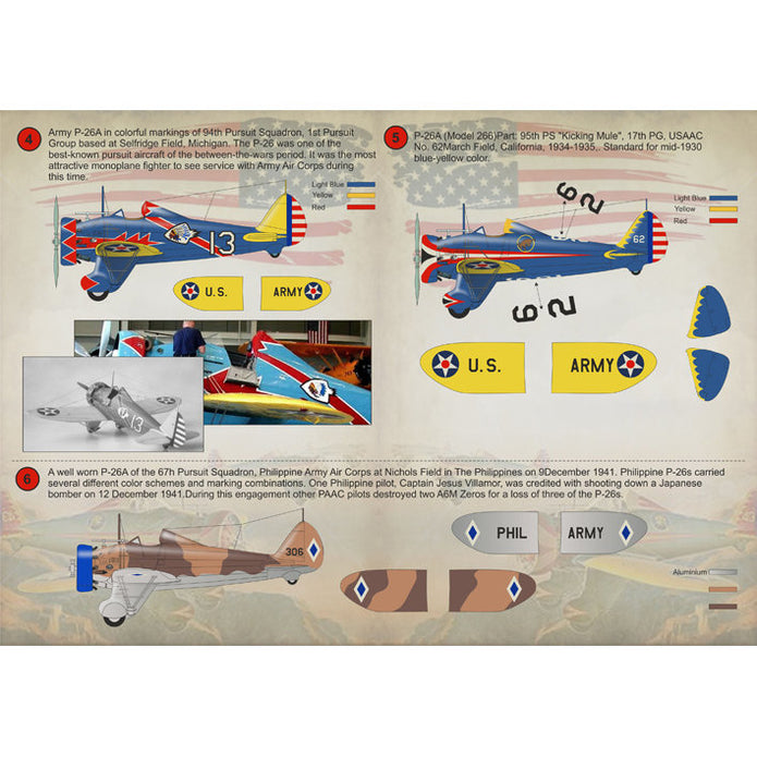 Print Scale 72-090 Decal Boeing P-26 Peashooter Scale 1:72 for Aircraft Plastic model kit