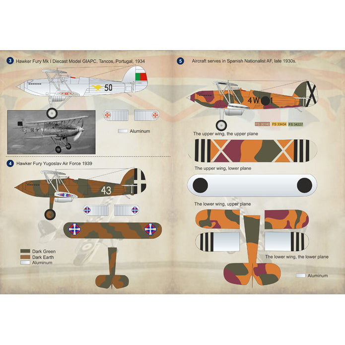 Print Scale 72-093 Decal Hawker Fury Scale 1:72 for Helicopter Plastic model kit