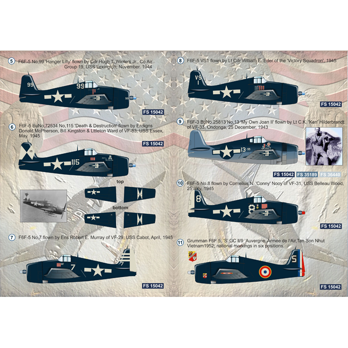 Print Scale 72-094 Decal Grumman F6F Hellcat Scale 1:72 for Aircraft Plastic model kit