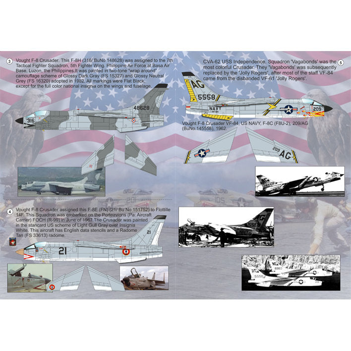 Print Scale 72-095 Decal Vought F-8 Crusader Scale 1:72 for Aircraft Plastic model kit