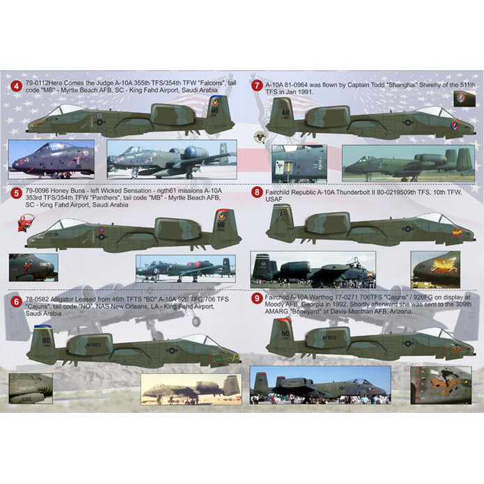 Print Scale 72-102 Decal A-10 Thunderbolt II Scale 1:72 for Aircraft Plastic model kit