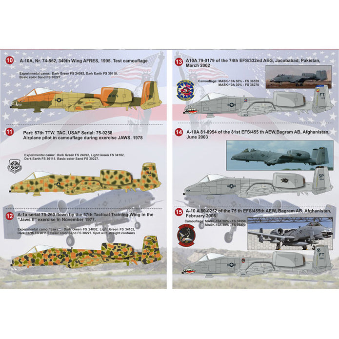 Print Scale 72-102 Decal A-10 Thunderbolt II Scale 1:72 for Aircraft Plastic model kit