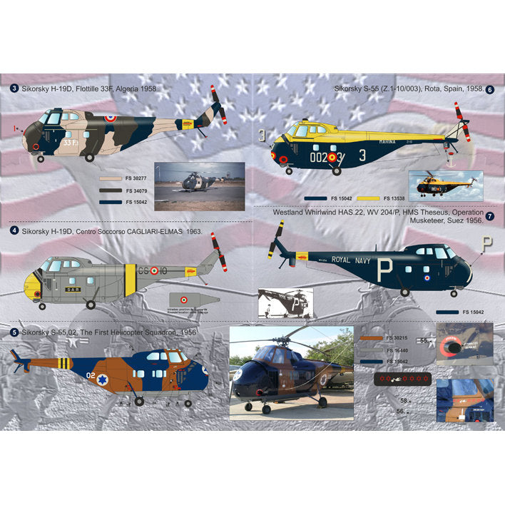 Print Scale 72-107 Decal Sikorsky H-19 Part 1 Scale 1:72 for Helicopter Plastic model kit