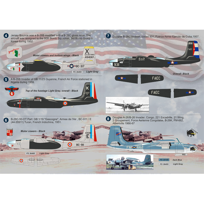 Print Scale 72-110 Decal Douglas A-26 Invader Scale 1:72 for Aircraft Plastic model kit